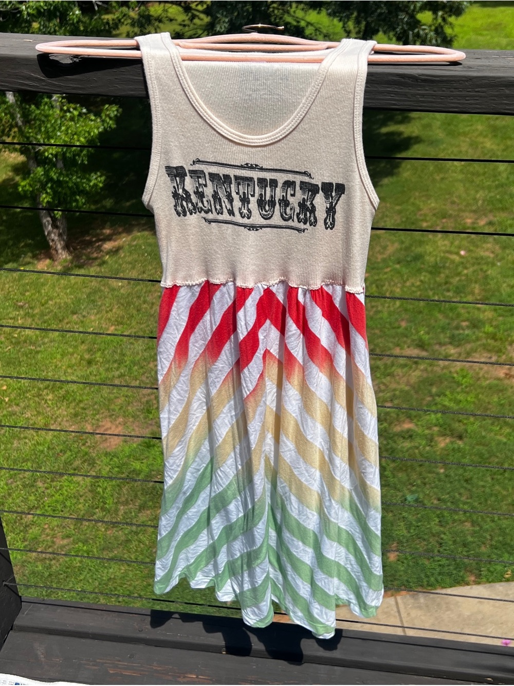 Junk Gypsy Kentucky Tank Dress Boho Western Festival Dress Size Large